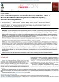 Cover page: Cross-Cultural Adaptation and Initial Validation of Mi Niño: A Tool to Measure Food-Related Parenting Practices of Spanish-Speaking Parents with Young Children