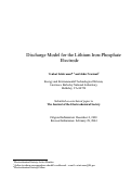 Cover page: Discharge model for the lithium iron-phosphate electrode