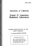 Cover page: NATURAL RADIOACTIVITY OF THE HEAVY ELEMENTS: A COMPREHENSIVE REVIEW