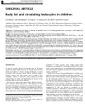 Cover page: Body fat and circulating leukocytes in children