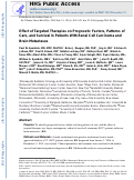 Cover page: Effect of Targeted Therapies on Prognostic Factors, Patterns of Care, and Survival in Patients With Renal Cell Carcinoma and Brain Metastases