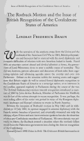 Cover page: The Roebuck Motion and the Issue of British Recognition of the Confederate States of America