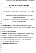 Cover page: Early predictors of treatment outcome in a partial hospital program for adolescent anorexia nervosa