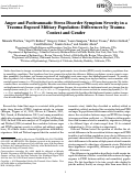 Cover page: Anger and Posttraumatic Stress Disorder Symptom Severity in a Trauma‐Exposed Military Population: Differences by Trauma Context and Gender