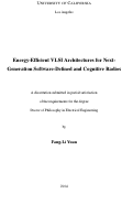 Cover page: Energy-Efficient VLSI Architectures for Next-Generation Software-Defined and Cognitive Radios