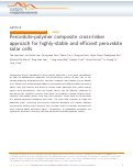 Cover page: Perovskite-polymer composite cross-linker approach for highly-stable and efficient perovskite solar cells