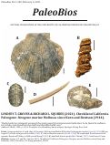 Cover page: Checklist of California Paleogene–Neogene marine Mollusca since Keen and Bentson (1944)