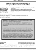 Cover page: Impact of Doximity Residency Rankings on Emergency Medicine Applicant Rank Lists