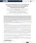 Cover page: Interpersonal synchrony across vocal and lexical modalities in interactions involving children with autism spectrum disorder.