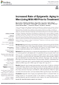 Cover page: Increased Rate of Epigenetic Aging in Men Living With HIV Prior to Treatment