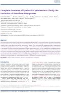 Cover page: Complete genomes of symbiotic cyanobacteria clarify the evolution of Vanadium-nitrogenase