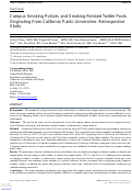 Cover page: Campus Smoking Policies and Smoking-Related Twitter Posts Originating From California Public Universities: Retrospective Study