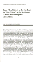 Cover page: From "One Nation" in the Northeast to "New Nation" in the Northwest: A Look at the Emergence of the Metis