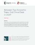 Cover page: Between Two Economic Traps: Did China Peak in 2021?