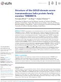 Cover page: Structure of the GOLD-domain seven-transmembrane helix protein family member TMEM87A