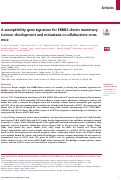 Cover page: A susceptibility gene signature for ERBB2-driven mammary tumour development and metastasis in collaborative cross mice.