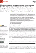 Cover page: Zero-Dose Childhood Vaccination Status in Rural Democratic Republic of Congo: Quantifying the Relative Impact of Geographic Accessibility and Attitudes toward Vaccination.