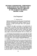 Cover page: Hunting Expeditions: Perverting Substantive Due Process and Undermining Sexual Privacy in the Pursuit of Moral Trophy Game