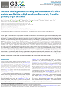 Cover page: De novo whole-genome assembly and annotation of Coffea arabica var. Geisha, a high-quality coffee variety from the primary origin of coffee.