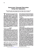 Cover page: Intracoronary ultrasound observations during stent implantation.