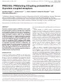 Cover page: PRECOG: PREdicting COupling probabilities of G-protein coupled receptors.