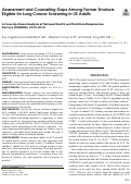 Cover page: Assessment and Counseling Gaps Among Former Smokers Eligible for Lung Cancer Screening in US Adults