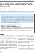 Cover page: Th1-Th17 Cells Mediate Protective Adaptive Immunity against Staphylococcus aureus and Candida albicans Infection in Mice
