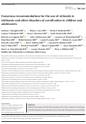 Cover page: Consensus recommendations for the use of retinoids in ichthyosis and other disorders of cornification in children and adolescents