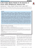 Cover page: Profile Hidden Markov Models for the Detection of Viruses within Metagenomic Sequence Data