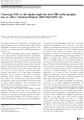 Cover page: Cam-type FAI: is the alpha angle the best MR arthrography has to offer? (Skeletal Radiol. 2009;38(9):855–62)