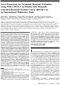 Cover page: Novel framework for treatment response evaluation using PSMA-PET/CT in patients with metastatic castration-resistant prostate cancer (RECIP 1.0): an international multicenter study