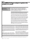 Cover page: The AMBRA1 E3 ligase adaptor regulates the stability of cyclin D