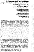 Cover page: The Politics of the Gender Gap in COVID-19: Partisanship, Health Behavior, and Policy Preferences in the US