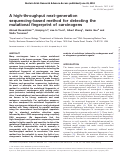 Cover page: A high-throughput next-generation sequencing-based method for detecting the mutational fingerprint of carcinogens