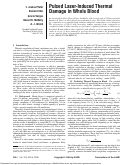 Cover page: Pulsed Laser-Induced Thermal Damage in Whole Blood