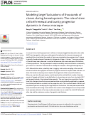 Cover page: Modeling large fluctuations of thousands of clones during hematopoiesis: The role of stem cell self-renewal and bursty progenitor dynamics in rhesus macaque