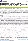 Cover page: Finite Element Analysis of Soccer Ball-Related Ocular and Retinal Trauma and Comparison with Abusive Head Trauma