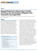 Cover page: Managed Wetlands for Climate Action: Potential Greenhouse Gas and Subsidence Mitigation in the Sacramento–San Joaquin Delta