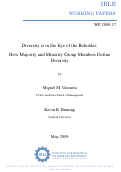 Cover page: Diversity is in the Eye of the Beholder: How Majority and Minority Group Members Define Diversity