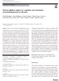 Cover page: Plasma dilution improves cognition and attenuates neuroinflammation in old mice.