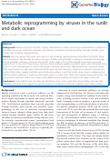 Cover page: Metabolic reprogramming by viruses in the sunlit and dark ocean