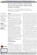 Cover page: Tobacco control in California compared with the rest of the USA: trends in adult per capita cigarette consumption