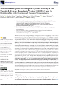 Cover page: Northern Hemisphere Extratropical Cyclone Activity in the Twentieth Century Reanalysis Version 3 (20CRv3) and Its Relationship with Continental Extreme Temperatures