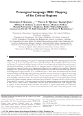 Cover page: Presurgical language fMRI: Mapping of six critical regions