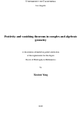 Cover page: Positivity and vanishing theorems in complex and algebraic geometry