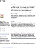 Cover page: Fine particles in homes of predominantly low-income families with children and smokers: Key physical and behavioral determinants to inform indoor-air-quality interventions