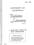 Cover page: A SCINTILLATION COUNTER FOR PAPER CHROMATOGRAMS