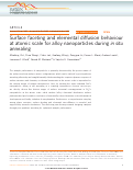 Cover page: Surface faceting and elemental diffusion behaviour at atomic scale for alloy nanoparticles during in situ annealing.