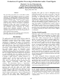 Cover page: Evaluation of Cognitive Processing in Redundant Audio-Visual Signals