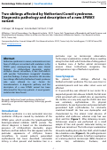 Cover page: Two siblings affected by Netherton/Comèl syndrome. Diagnostic pathology and description of a new SPINK5 variant